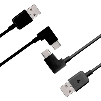 CY 20cm Negru Dreapta în Unghi de Tip C USB-C pentru Cablu USB 2.0 de 90 de Grade Conector pentru Tableta si Telefon