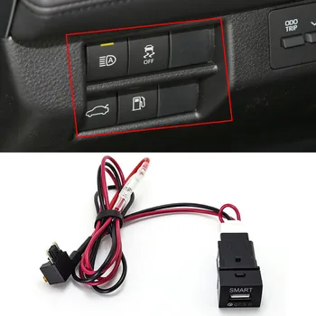Lumina albastră Incarcator Auto QC3.0 Interfata USB Incarcator Priza Pentru Accesorii Auto Toyota Avalon