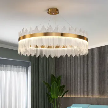 Camera de zi lumina candelabru din cristal de lux dormitor studiu simplu Nordic postmodern cristal toată casa lampa set