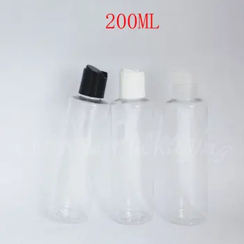 200ML Transparent Umăr Plat Sticla de Plastic , 200 ML Lotiune / Șampon Ambalaje de Sticlă , Gol Container Cosmetice