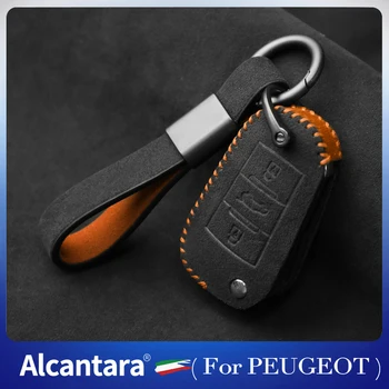 pentru Peugeot 3008 208 308 408 508 2008 307 4008 cheie cazul Alcantara piele de căprioară caz Personalizate pandantiv