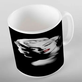 Altceva Podea Negru Gri Marilyn Monroe cu ruj rosu Imprimare 3d Cadou Ceramice Apa de Băut Ceai Urs Ceașcă de Cafea Cana de Bucătărie