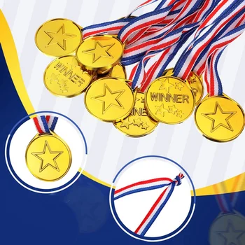 100 Piese Copiii Din Plastic Câștigător Medalii De Aur Câștigător De Atribuire Medalii Olimpice De Stil,Decoratiuni De Partid Și De Premii