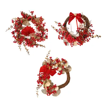 Red Berry Coroană de flori Decoratiuni Ornament Ghirlanda pentru Usa de Nunta Fereastra Fermă de Anul Nou