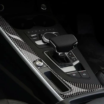 Pentru Audi A4 B9 2016-21 Masina RHD Schimbătorului de viteze Control Panel Fibra de Carbon Autocolant Cadru Lateral Capacul Ornamental de Interior Accesorii