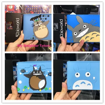 Anime Totoro Scurt Portofele Bărbat Femeie Pungă Card de Posete din Piele PU Telefon, Bani de Buzunar