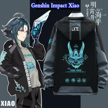 Noi Genshin Impact Cosplay Costum Xiao Long sleeve Fashion sacou haina Jocul haine Unisex Hanorac cu Fermoar cu Gluga Hanorac de Sus