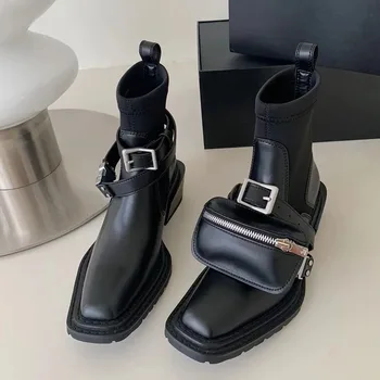 Koovan Femei Cizme Scurte 2021 Nou de sex Feminin Sac de Mici Scurtă de Moda de Top Chelsea Cizme Scurte Pentru Fete Pantofi de Moda