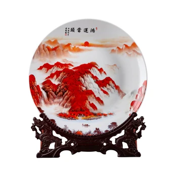 Jingdezhen ceramică în noroc agățat farfurie farfurie decorativa stil Chinezesc living cabinet vin pridvor placa