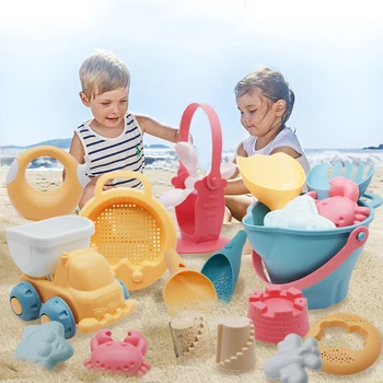 Plaja Jucarii pentru Copii de 5-17pcs Plajă pentru Copii Joc Jucarii pentru Copii Sandbox Set Kit de Vara Jucarii pentru Plaja de Nisip Joc de Apă Joc Coș