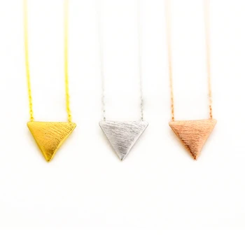 Moda triunghi pandantiv coliere de Personalitate pe suprafața de desen sârmă triunghiular pandantiv coliere pentru femei