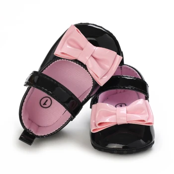 Minunat copil Copil Fata Mocasini Bowknot Pătuț PU Pantofi de Piele Moale Adidas Copii Prima Pietoni New Sosire