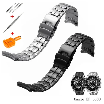 Accesorii ceas pentru Casio EF-550D arc interfață 22MM pliere catarama bărbați și femei de afaceri high-end din oțel inoxidabil curea