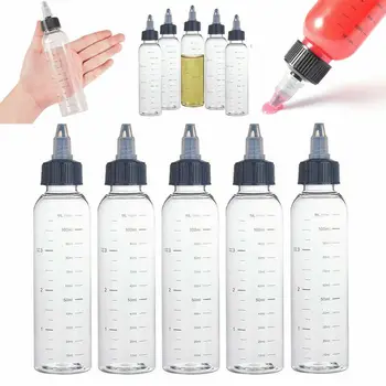 50 Buc 30/60/100/120ml Plastic PET Dropper Sticle Goale de Suc E Lichid Containere de unică folosință de Ulei de Sticlă cu Capac cu filet