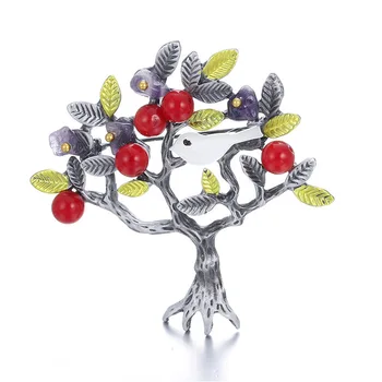 Populare americane retro copac brosa jumătate o comoara de perle broșe lanț.eșarfe cataramă accesorii de vânzare accesorii