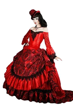 Al 18-lea rochie stil Gotic Victorian Steampunk Antoinette Fantezie Mascarada Rochie victoriană rochii pentru femei costum