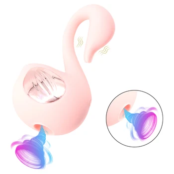 Puternic Suge Vibratorul sex fara preludiu Biberon Stimulator Clitoris USB de încărcare Swan Penis artificial Femei Orgasm Masaj Gay se Masturbeaza Sex-shop