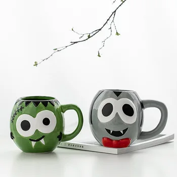 Creativitatea Cana Ceramica Interesant Fantomă Forma Ceașcă de Cafea Halloween Cupa micul Dejun cu Prietenii de Anul Nou Drinkware Pahar Cupa