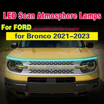 Masina DRL Lumini de Zi cu LED Pentru Ford Bronco 2021-2023 proiectoare Ceata Scanare de Pornire LED-uri Auto Capota Lumina Benzi Flexibile Lampa de Ceață