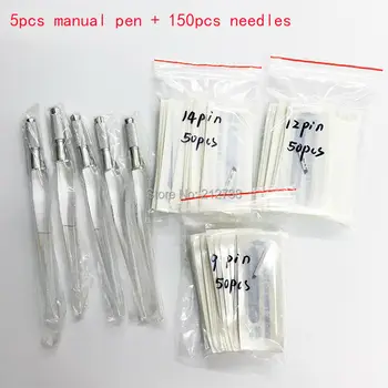 De Vânzare la cald PCD Transparent Manual Pix Cu Microblading Spranceana Machiaj Permanent Pen 5pcs de manual pen+150pcs de ace
