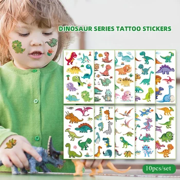 10buc Tatuaj Temporar pentru Copii Desene animate Tatuaj Autocolante Dinozaur Animale Copii Tatuaj Mâinile Brațul Body Art Tatuajes Temporales