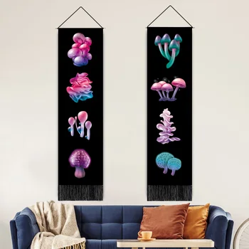 Boem psihedelice ciuperci de flori agățat de tipar digital de perete covor camera de zi dormitor decor acasă imagine agățat cl