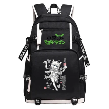 Dor de Kobayashi Dragon Menajera Fete Anime Bookbag KannaKamui Rucsac Scoala Kawaii Femei Călătorie Înapoi Pack USB Laptop Bagpack