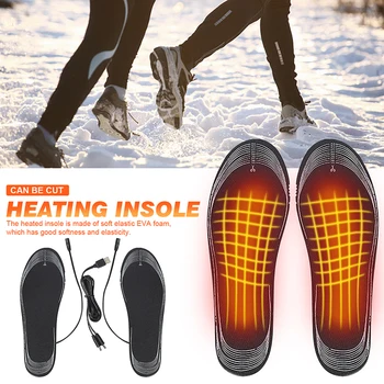 USB Încălzit Tălpi de Pantofi Tălpi interioare de Încălzire Reîncărcabilă Electrice Incalzite Tălpi de Cald Șosete Pad Mat