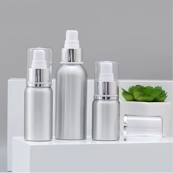 50ml de Aluminiu pompa de metal sticlă pentru facial lotion emulsie ser fundația anti-UV de îngrijire a pielii cosmetice de ambalare