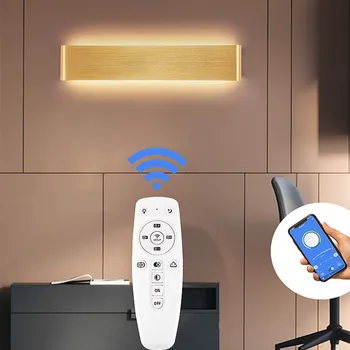 Smart 2.4 G Bluetooth de Control Lampă de Perete AC170-245V 3 Culori Nordic Aatmosphere Dormitor Modern Noptiera Hotel Culoar de Perete de Lumină