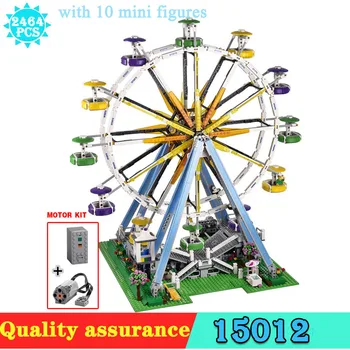Cu Motor Kit de Bâlci Ferris Wheel Toy Blocuri Caramizi 15012 Copii DIY de Crăciun Cadou de Ziua Compatibil 10247