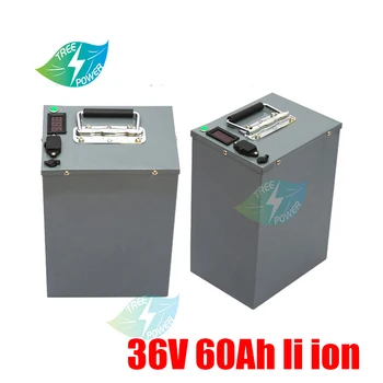 Puternic Litiu-36v 60Ah baterie li-ion carcasa de metal 2000W pentru EV RV 36v stocare a energiei baterii scuter ebike + 42v 5A încărcător