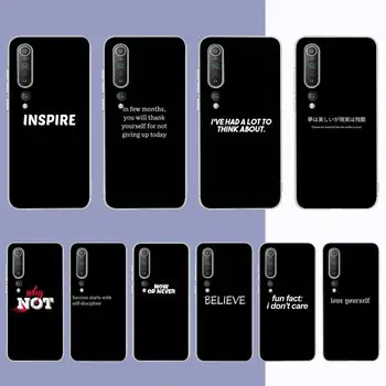Moda Citez Sloganul Caz de Telefon pentru Samsung S21 A10 pentru Redmi Nota 7 9 pentru Huawei P30Pro Onoare 8X 10i acoperi