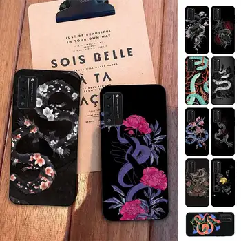 Flori de Șarpe Art Cazul în care Telefonul pentru Huawei Honor 10 m 8X C 5A 20 9 10 30 lite pro Voew 10 20 V30