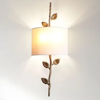 GRAVATE Lampă de Perete Vintage Cupru Ramură de Copac Retro Iluminat Interior Decor Tranșee Camera de zi Dormitor Noptieră Frunze