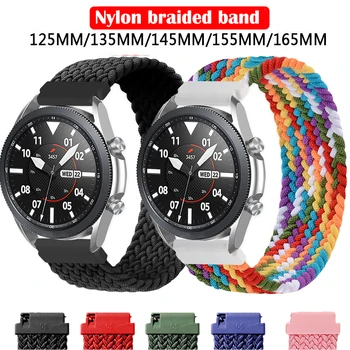 Împletite Solo Bucla Curea Nailon pentru Samsung Galaxy watch 46mm/Active 2 42mm/Huawei watch GT/Amazfit GTR pentru 20mm 22mm banda elastica