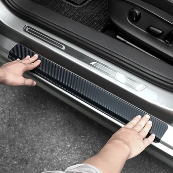 General Motors 3D Fibra de Carbon Pragului de Ușă Zero Autocolant pentru Suzuki Grand Vitara 2016 swift, Sx4, jimny Hyundai Solaris