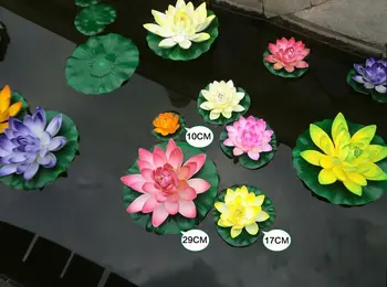 17 CM Diametru Artificiale Floare de Lotus Plutind Apă de flori Pentru Rezervor de Pește piscină decoratiuni de nunta de aprovizionare