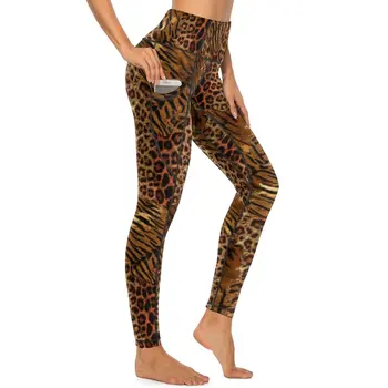 Leopard, Tigru Piele Jambiere Cu Dungi Modă Cat De Fitness Yoga Lady Pantaloni Cu Talie Înaltă Dulce Sport Pantaloni Stretch Design Yoga Legging