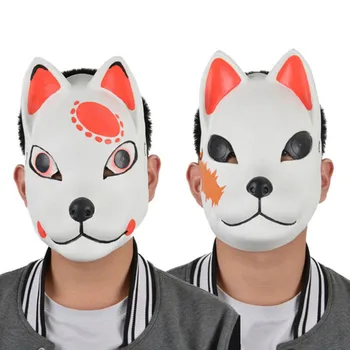 Nou Demon slayer kimetsu nu yaiba kamado tanjirou masca cosplay fox masca prop mască de latex manual japonia anime
