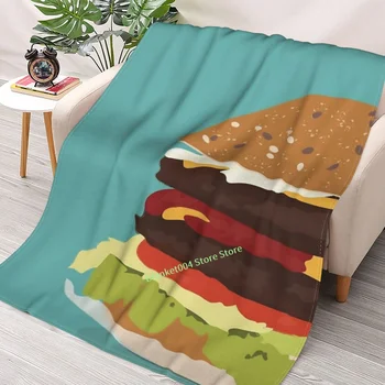 Burger de Arta de Imprimare Arunca Pătură 3D imprimate canapea dormitor decorative pătură copii adulți cadou de Crăciun