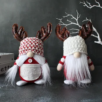 Fără chip de Papusa Ren Gnome Elf de Crăciun Barba Alba Papusa Drăguț Decor Camera de Decorare pentru Craciun 2022 Cadou de Anul Nou