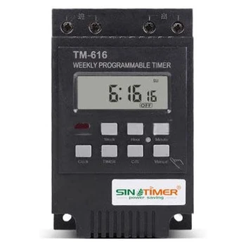 SINOTIMER TM616 30AMP 4PINS 7 Zile Timer Programabil Din Rail Mount Timer Timer Digital 110V Ac Timer Programabil Releu