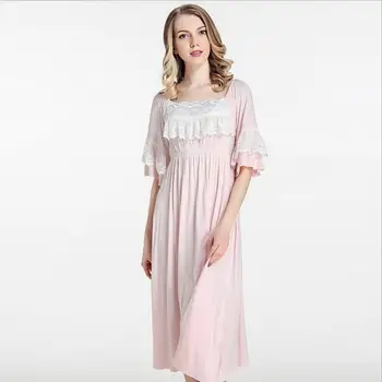 Dantela Ruffer printesa dulce Epocă camasa de noapte, Pijamale femei de Vară, de Toamnă Lounge Pijamale pijama gecelik wj2055