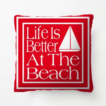 Viața Este mai Bine La Plaja Arunca Perna decorativa față de Pernă față de Pernă Personaliza Cadoul Prin Lvsure Pentru Dormitor față de Pernă